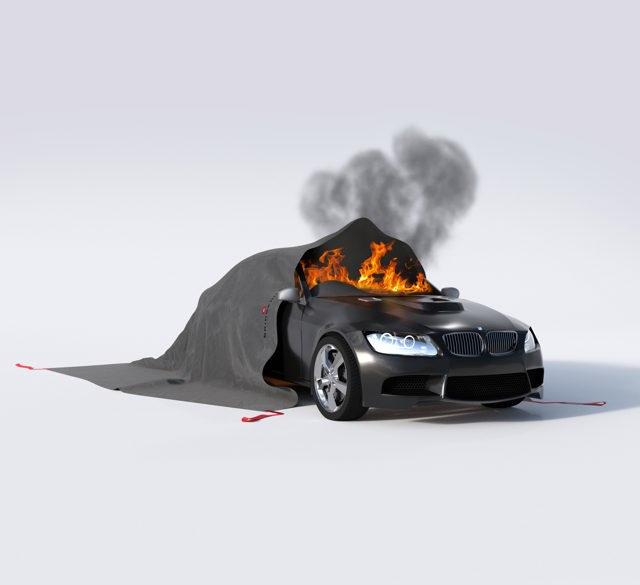 Couverture anti-feu voiture électrique réutilisable - Bridgehill